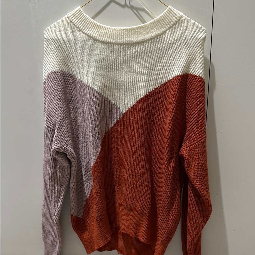Sophie Rue Cream and Red Crew Neck Sweater